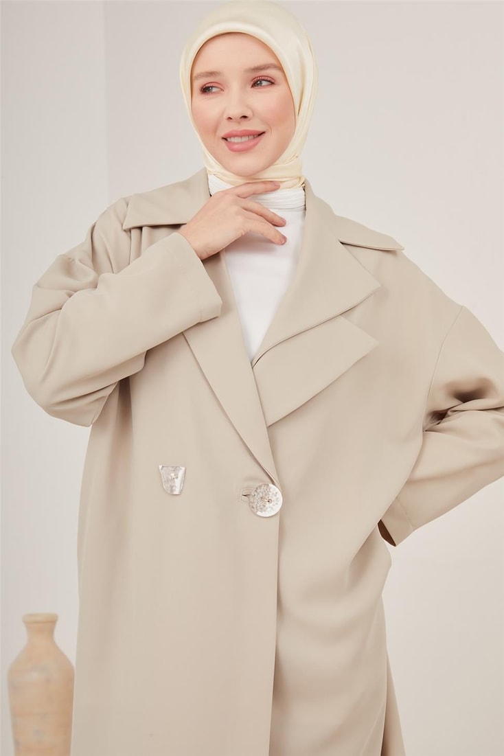 Armine Double Collared Cape 23Y7003 Beige