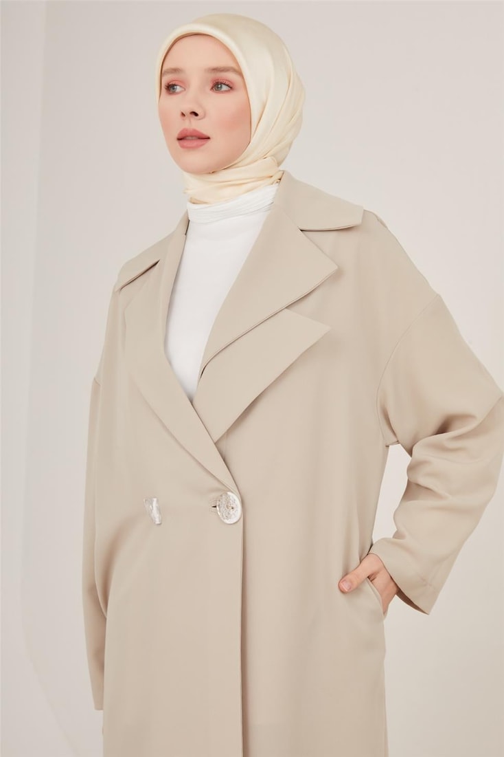 Armine Double Collared Cape 23Y7003 Beige