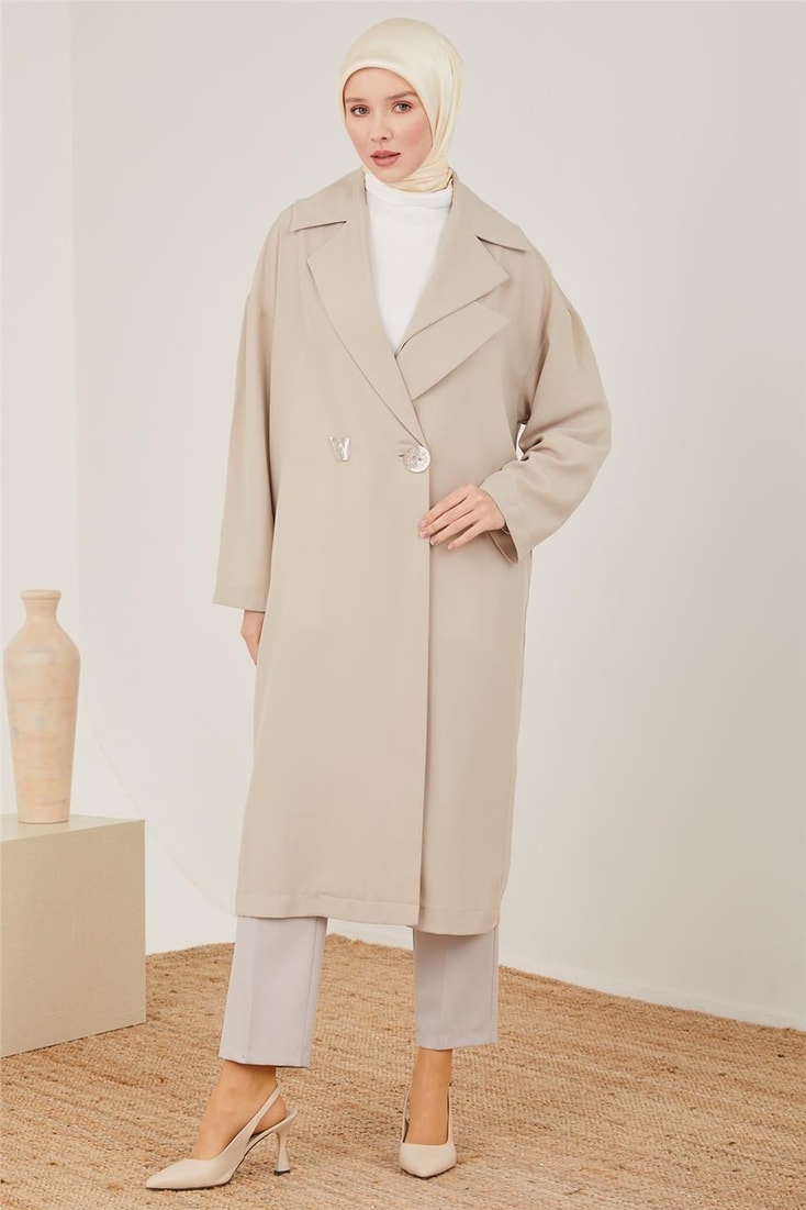Armine Double Collared Cape 23Y7003 Beige