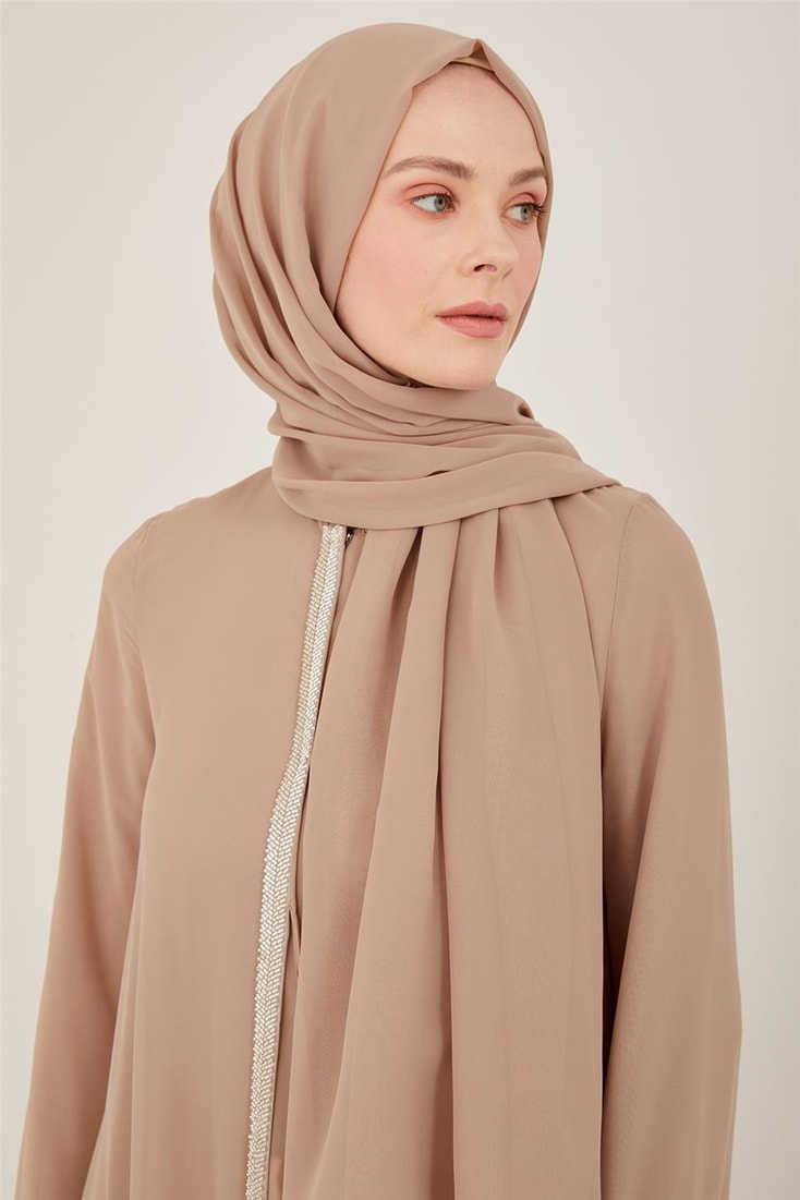 Armine Stylish Abaya 23Y8400 Beige