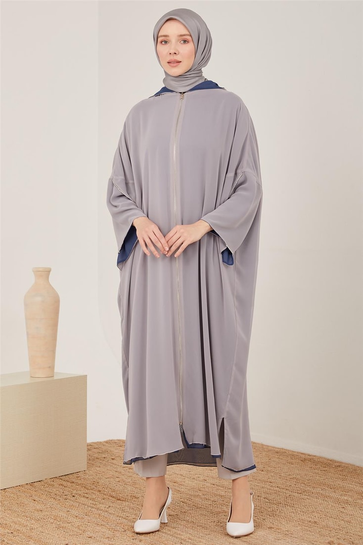 Armine Double Sided Stone Arm Abaya 23Y8401 Gray