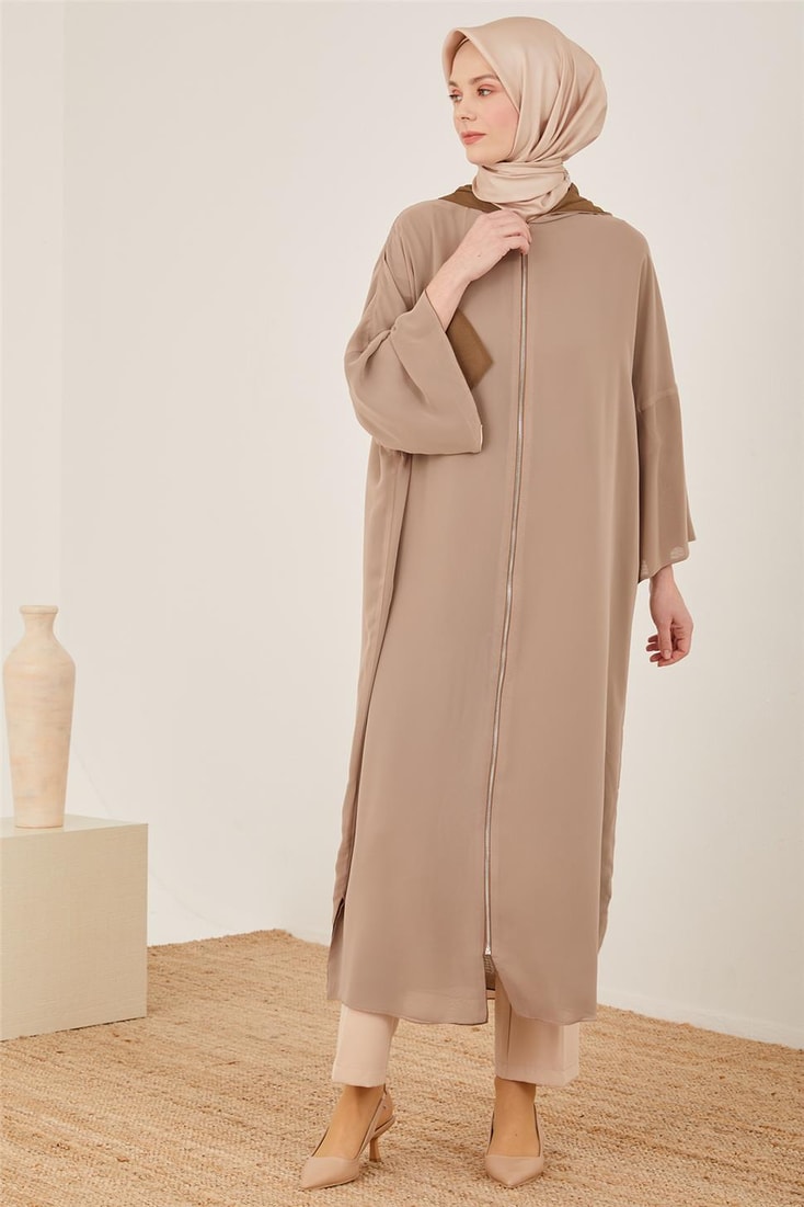 Armine Double Sided Stoned Arm Abaya 23Y8401 Mink