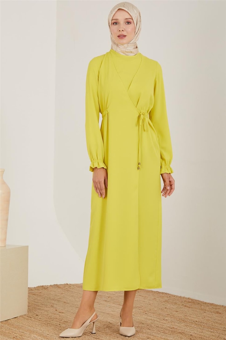 Armine Elbise 23Y9230 Limon Yeşili