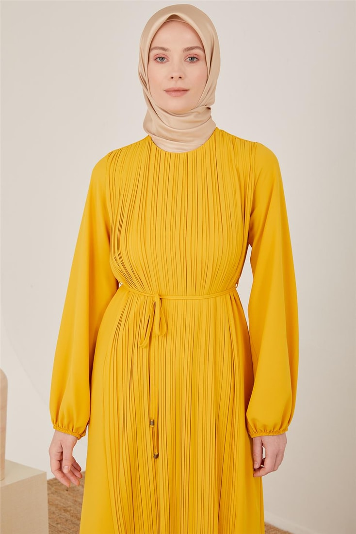 Armine Önü Piliseli Elbise 22Y9435 Bal Köpüğü