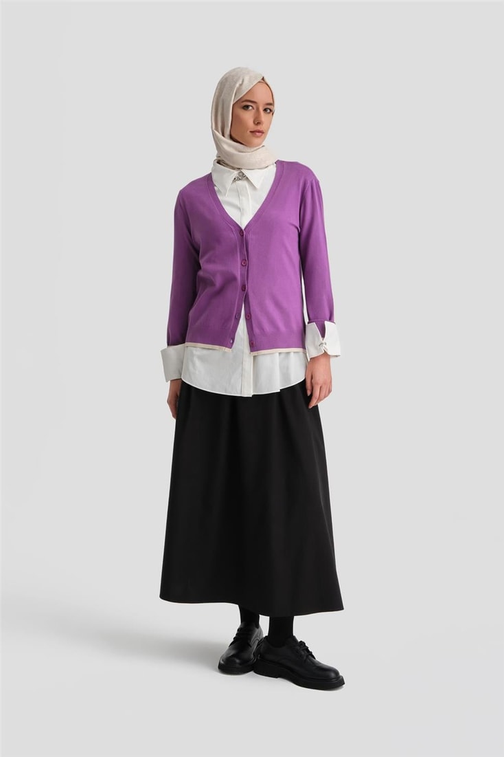 Armine Hırka 24Kd2402 Mor