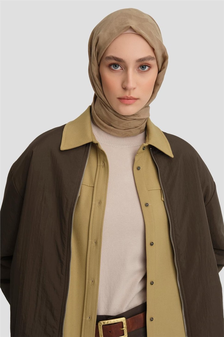 Armine Yaka Ribanalı Bomber Mont 24KD7522 Haki
