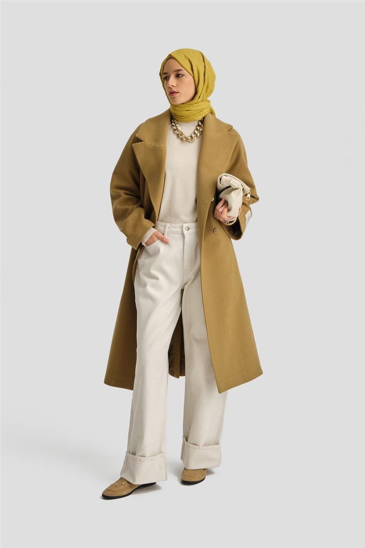 Armine Etiket Detaylı Kaban 24K8102 Asit