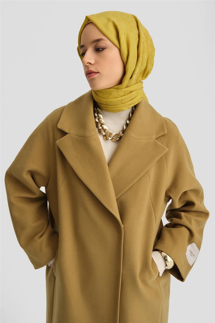 Armine Etiket Detaylı Kaban 24K8102 Asit