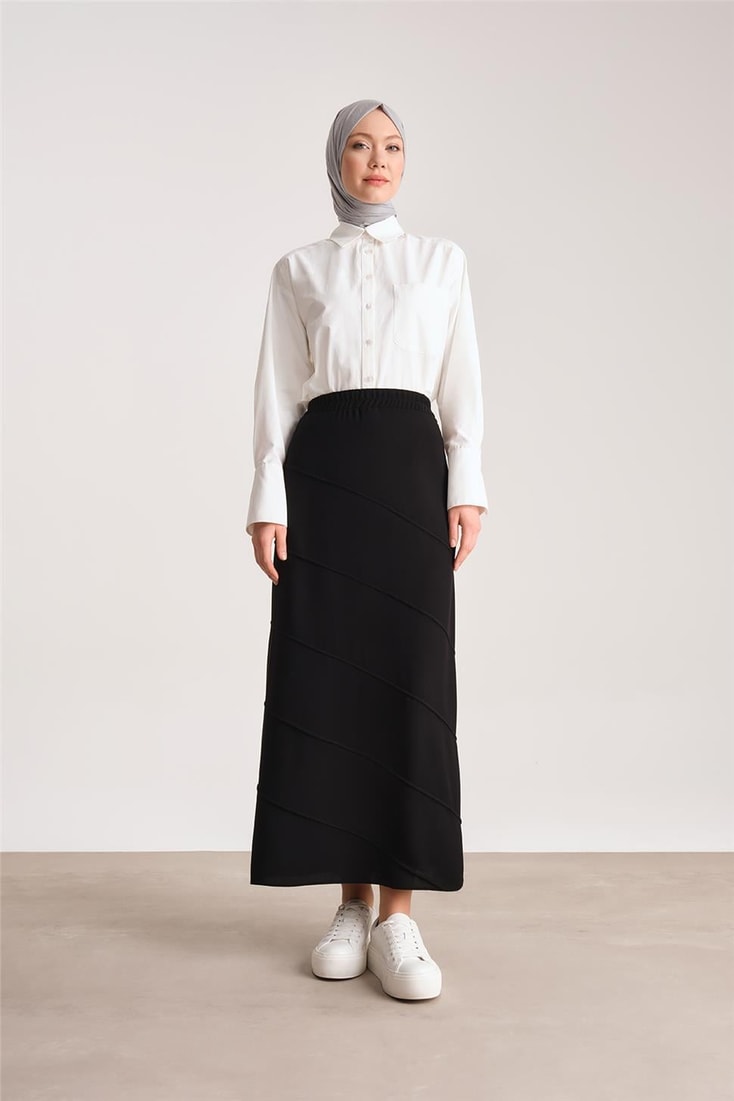 Armine Bias Cup Skirt 24Y1602 Black