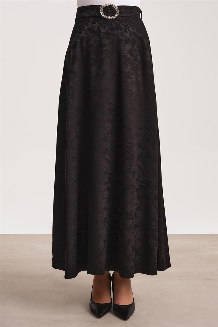 Armine Jacquard Viscose Skirt 24Y1609 Black