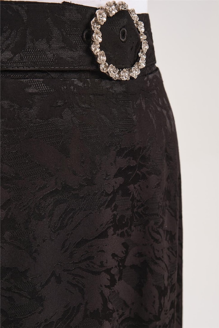 Armine Jacquard Viscose Skirt 24Y1609 Black