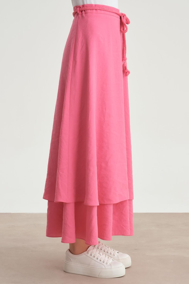 Armine Knit Belted 2 Layer Skirt 24Y1613 Orchid