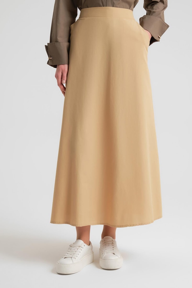 Armine Elastic Back Basic Skirt 24Y1617 Camel
