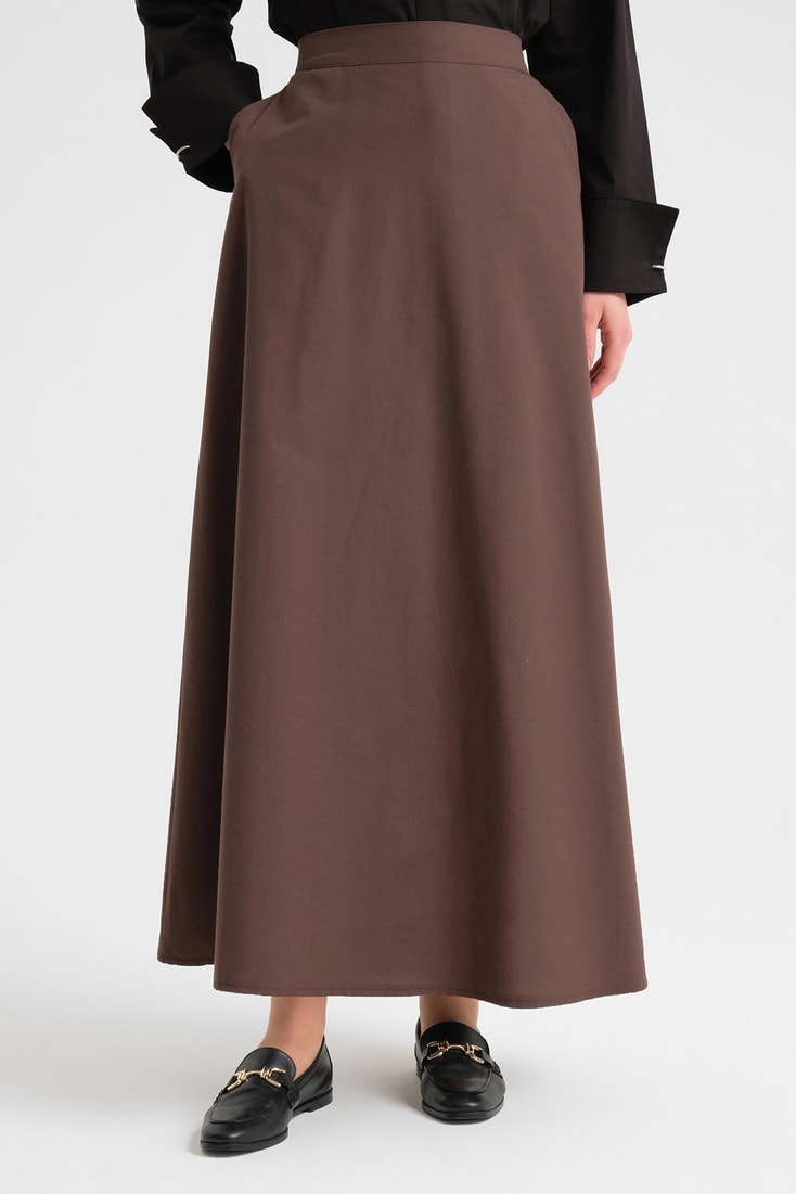 Armine Elastic Back Basic Skirt 24Y1617 Bitter Brown