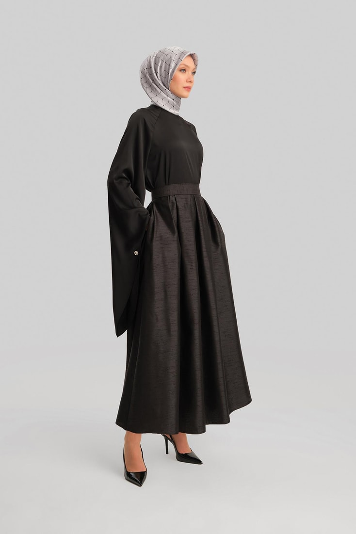 Armine Silk Shantuk Skirt 24Y1618 Black