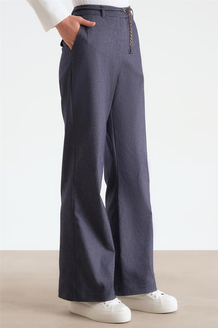 Armine Waist Chain Trousers 24Y2612 Navy Blue