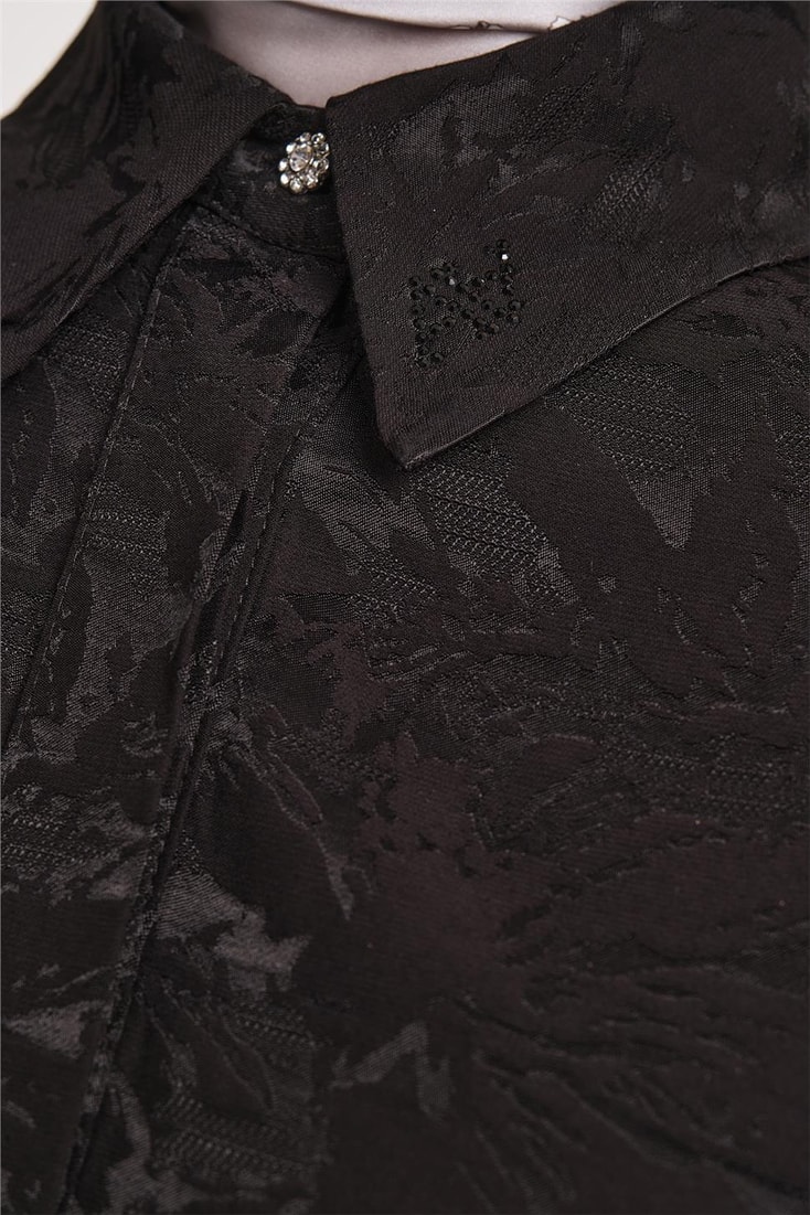 Armine Jacquard Viscose Shirt 24Y3511 Black