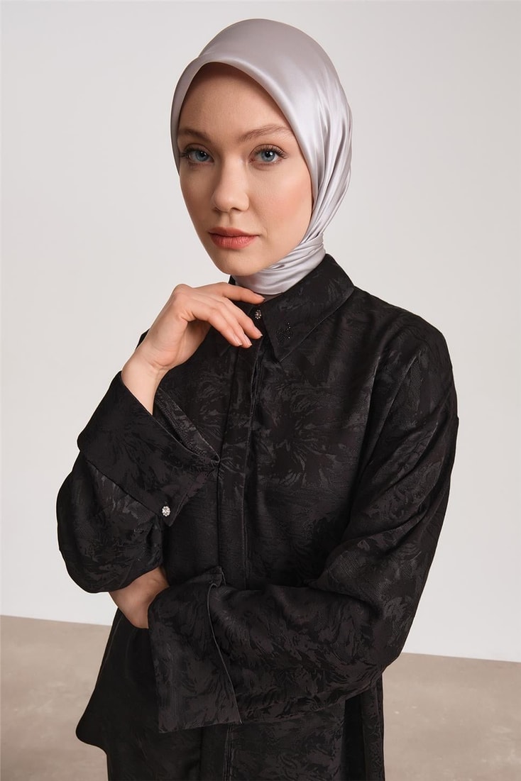 Armine Jacquard Viscose Shirt 24Y3511 Black