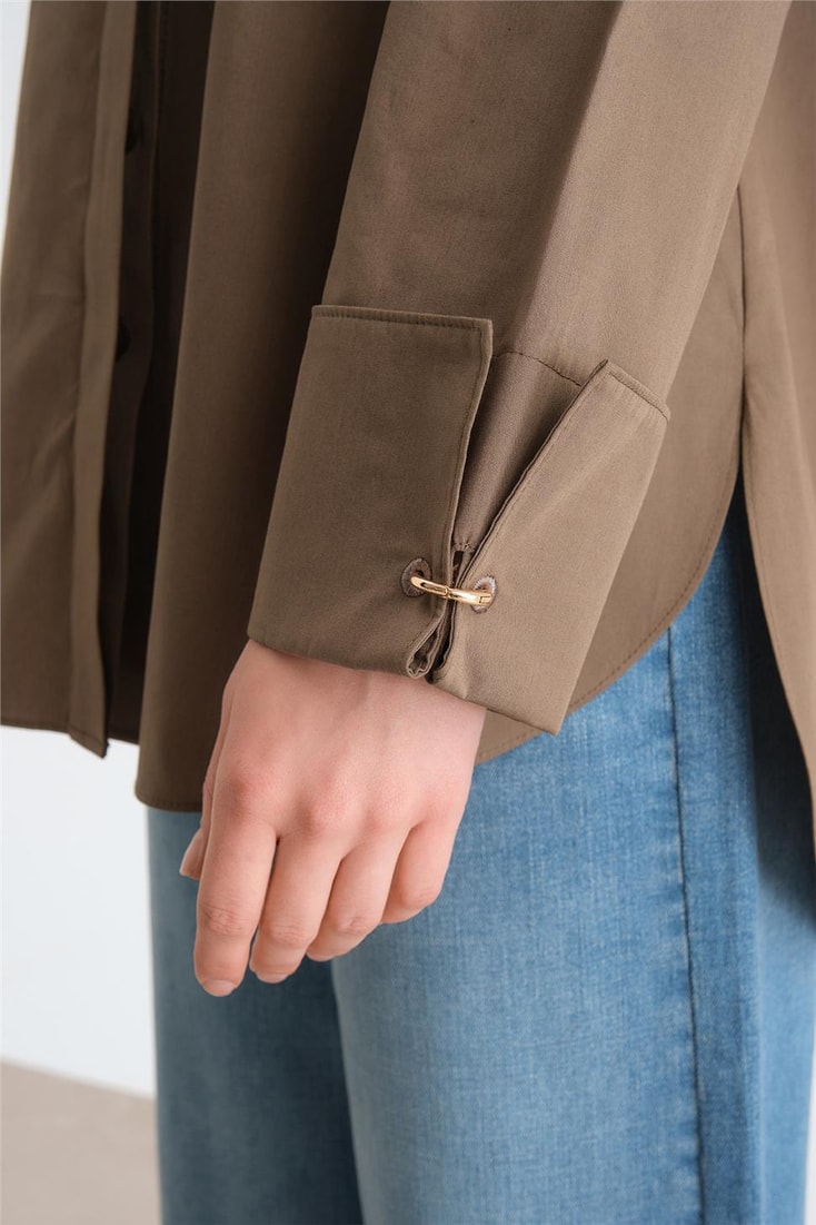 Armine Cuff Ring Oversize Shirt 24Y3520 Khaki
