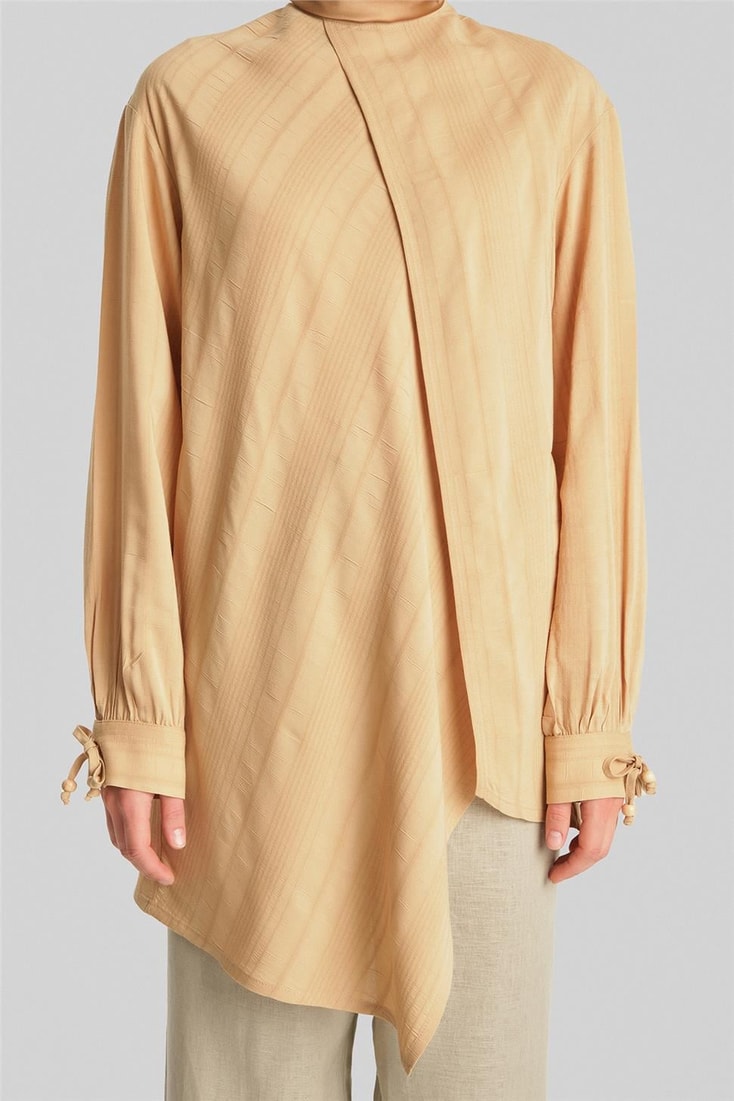 Armine Texture Striped Tunic 24Y4019 Camel