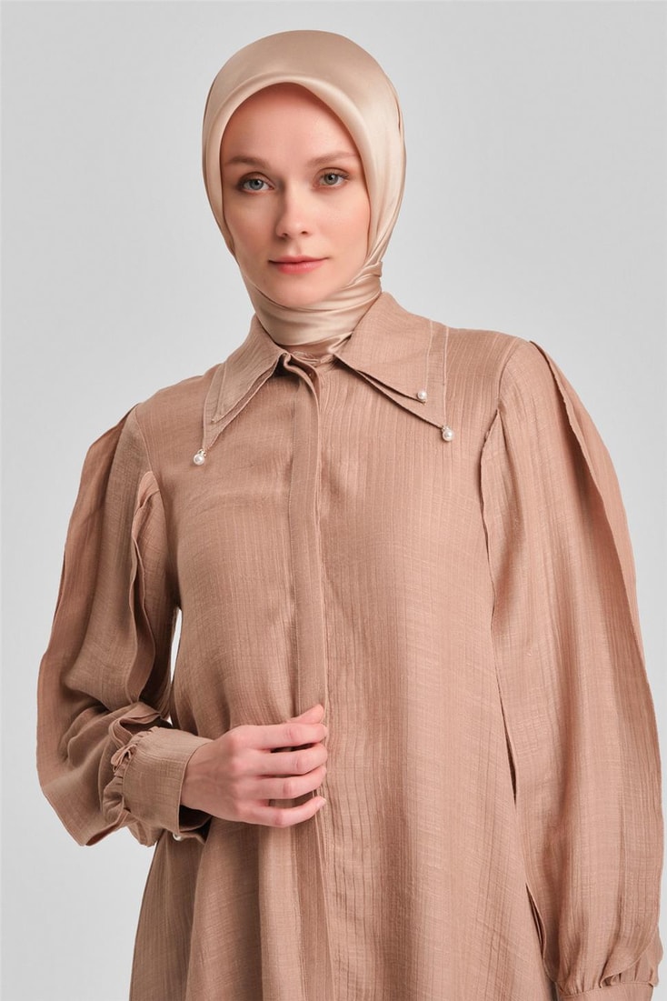 Armine Ruffle Tunic 24Y4032 Camel