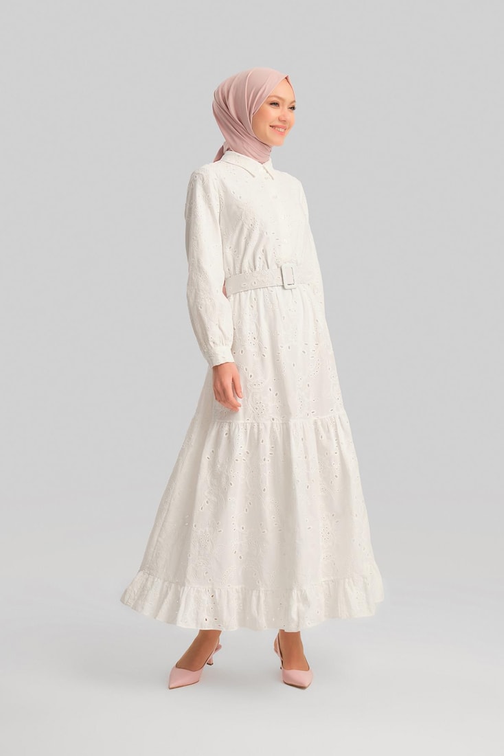 Armine Dress 24YD4227 White