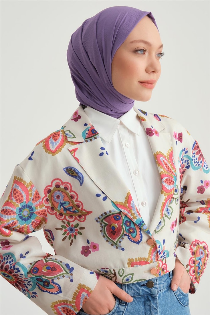 Armine Waist Buckled Patterned Jacket 24Y5407 Pink