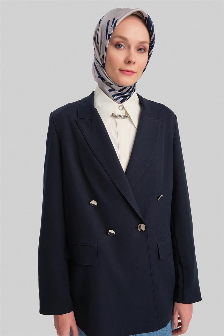 Armine Double Buttoned Jacket 24Y5411 Navy Blue