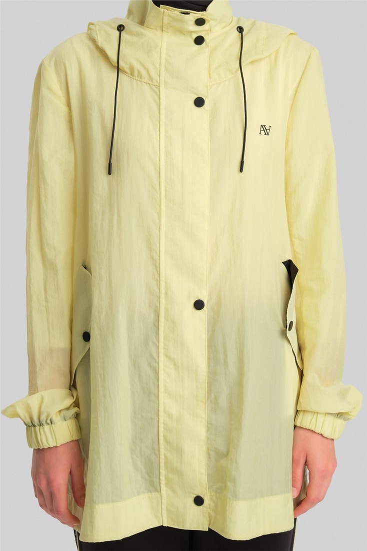 Armine Hooded and Allerli Active Short Raincoat 24Y5413 Lime Green