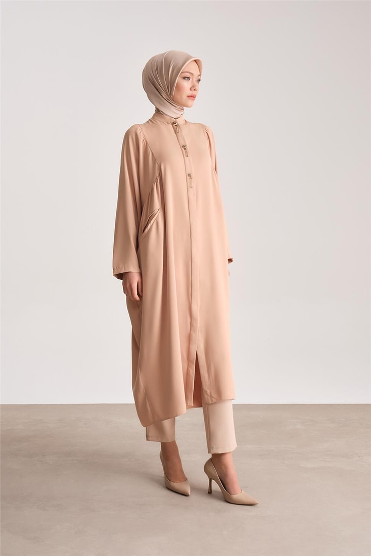Armine Gold Accessory Oversize Abaya 24Y5501 Biscuit