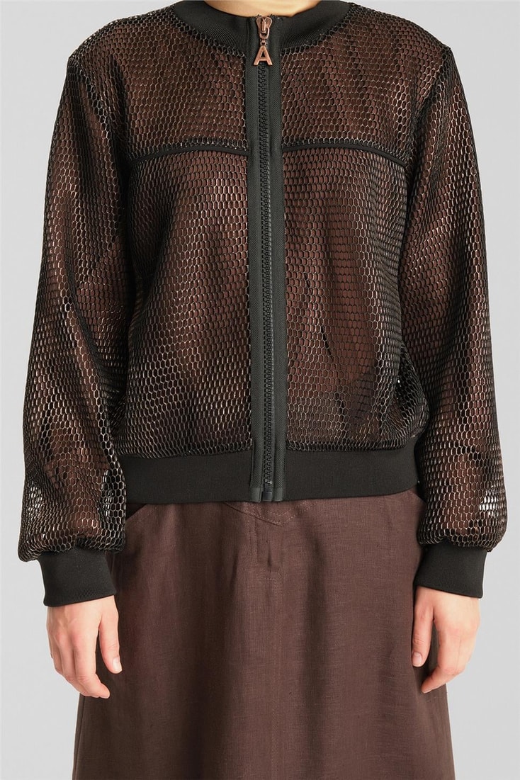 Armine Filesi Gold Effect Jacket 24Y5509 Black