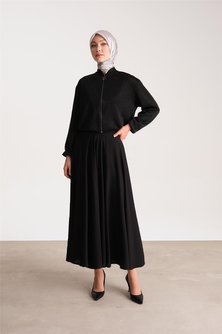 Armine Mesh Garnished Suit 24Y6719 Black