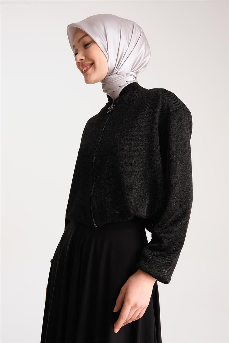 Armine Mesh Garnished Suit 24Y6719 Black