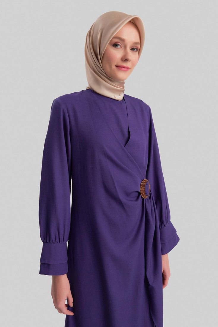 Armine Buckled Double Breasted Dress 24Y9839 Purple