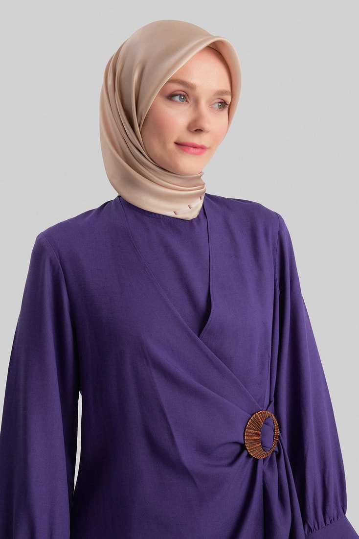 Armine Buckled Double Breasted Dress 24Y9839 Purple