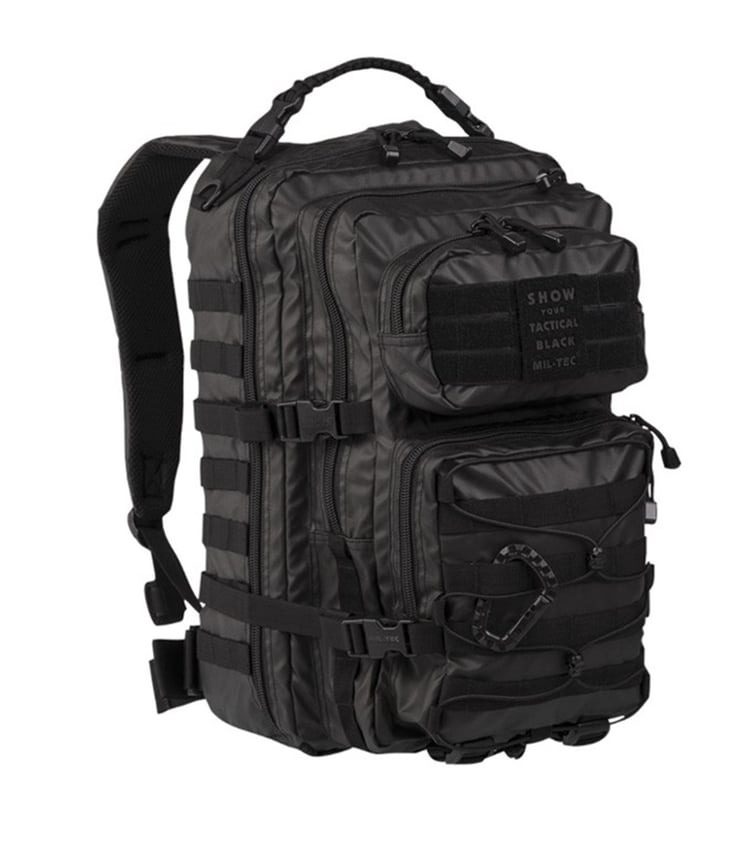 YDS MIL-TEC TACTICAL SIRT ÇANTASI (36L) -SİYAH