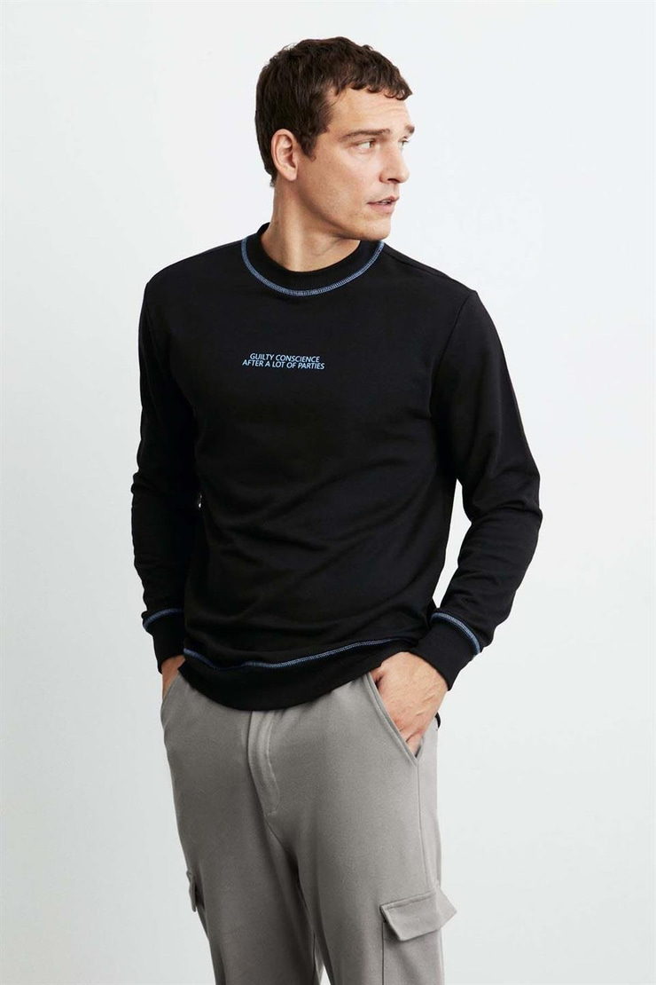 ALBERT Örme  Siyah  Sweatshirt