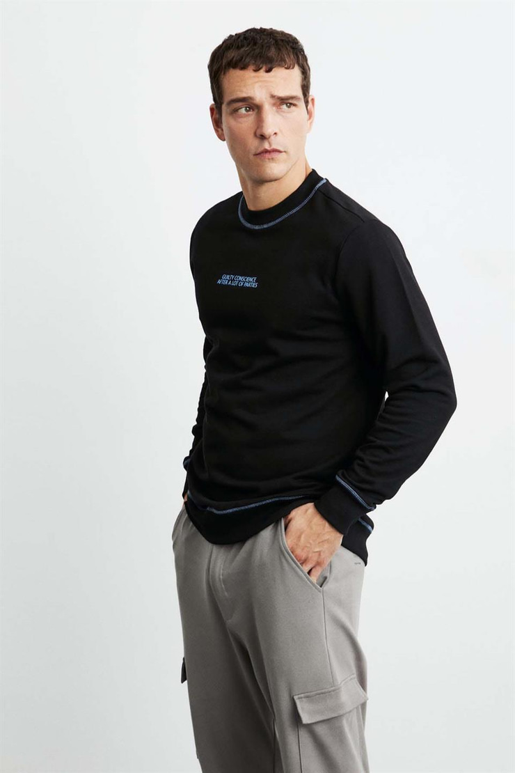 ALBERT Örme  Siyah  Sweatshirt