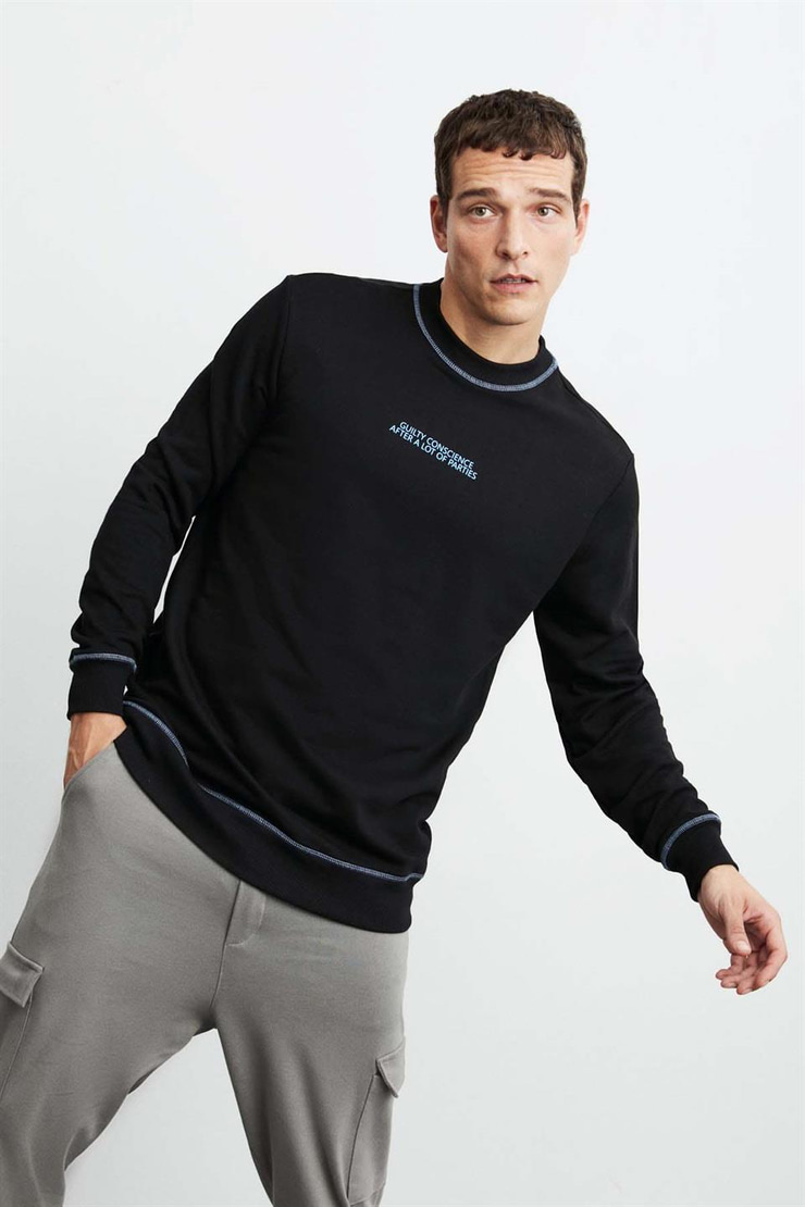 ALBERT Örme  Siyah  Sweatshirt