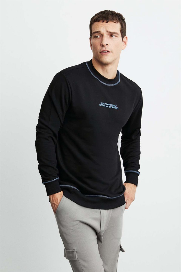 ALBERT Örme  Siyah  Sweatshirt