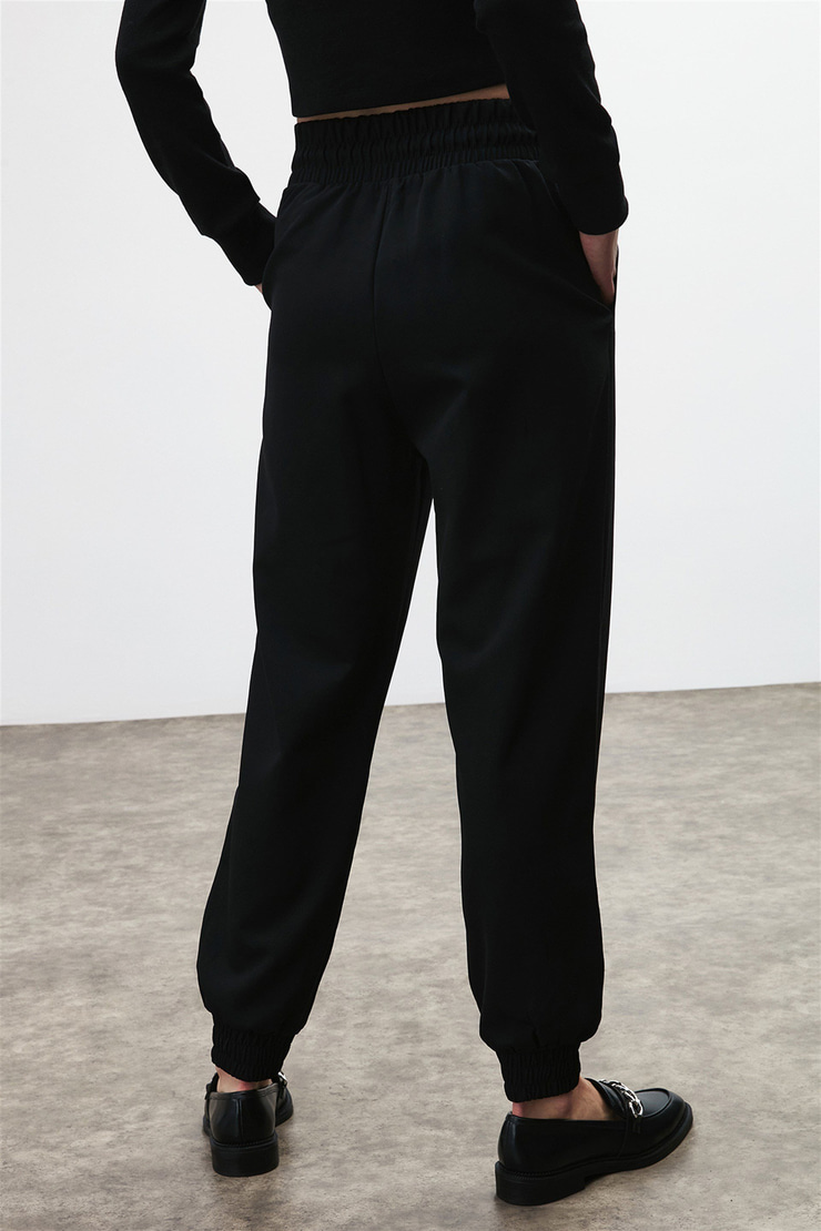ANGELICA Kadın Siyah Düz Renk  Comfort Fit Pantolon