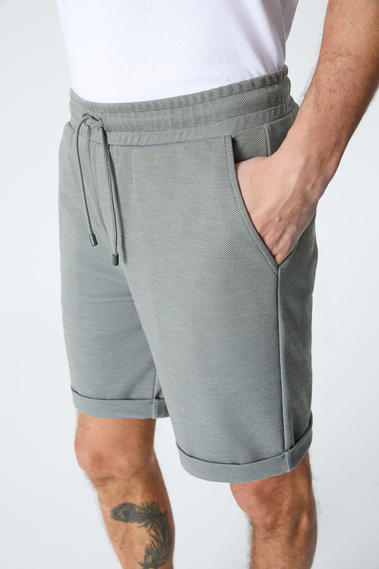 ARDIAN Erkek Comfort Fit Cepli Kordonlu Lastikli Bel Yeşil Şort & Bermuda