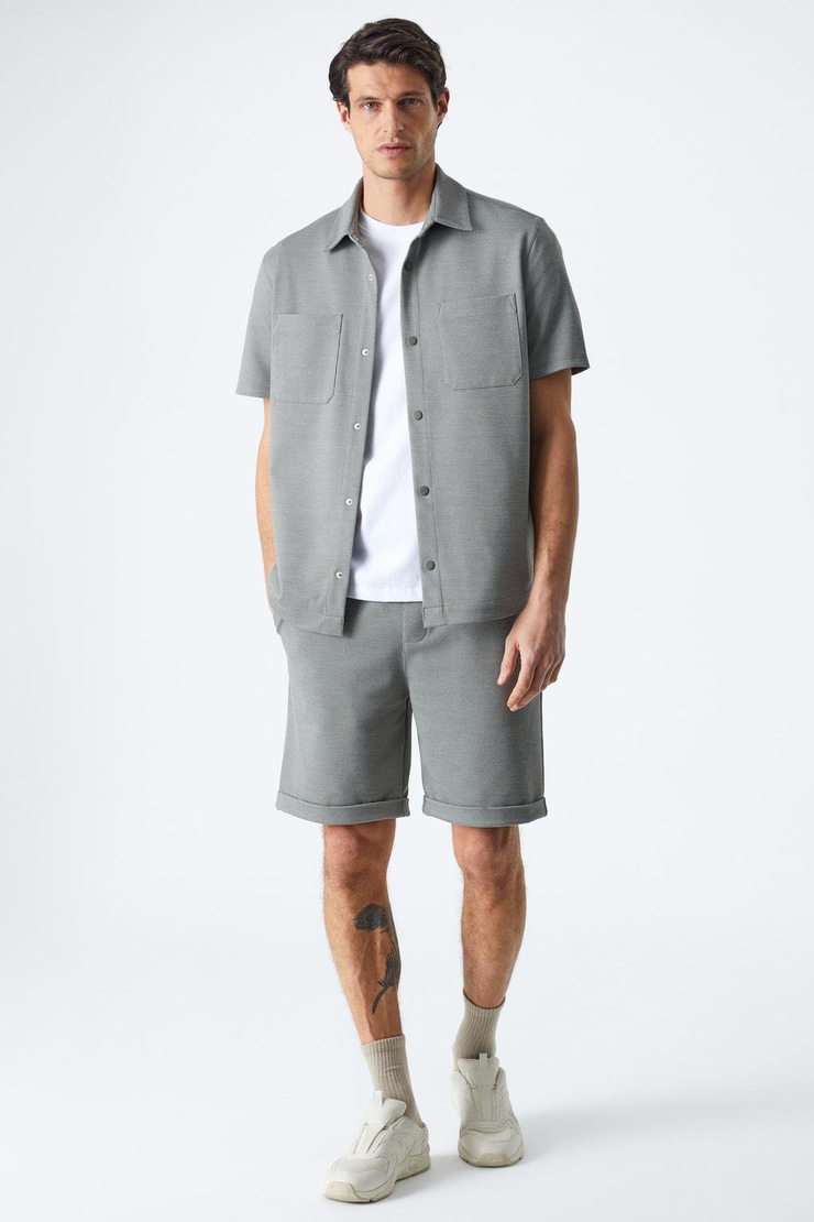 ARDIAN Erkek Comfort Fit Cepli Kordonlu Lastikli Bel Yeşil Şort & Bermuda