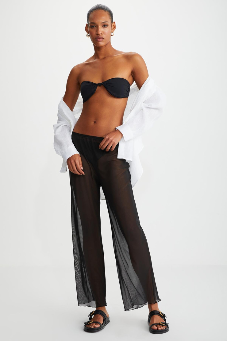 ARISTA  Relaxed Siyah Tekli Pantolon