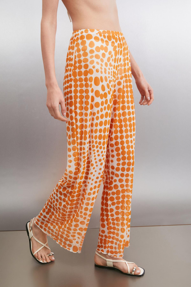 ARISTA  Relaxed Turuncu -Desenli Tekli Pantolon