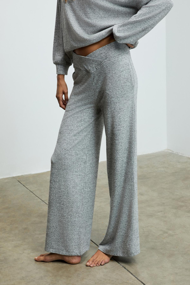 ARTREOS Kadın Yumuşak Ve Esnek Kumaşlı Asimetrik Kemerli Grimelanj Eşofman Altı