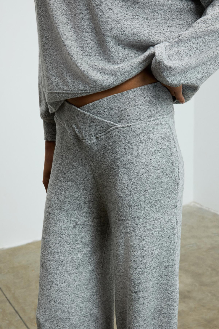 ARTREOS Kadın Yumuşak Ve Esnek Kumaşlı Asimetrik Kemerli Grimelanj Eşofman Altı