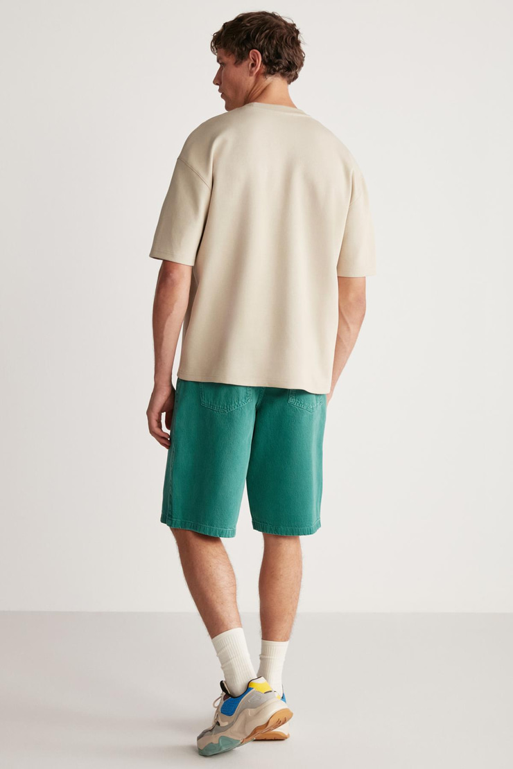 ARTUR  Oversize Bej Tekli T-Shirt