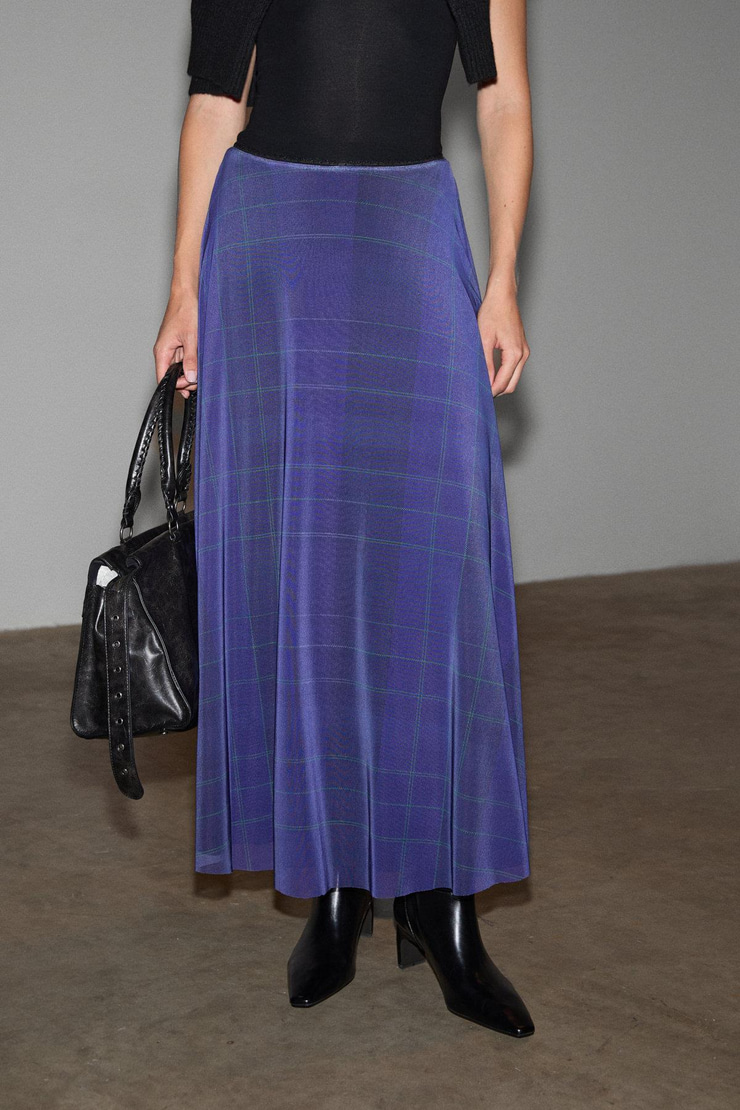 BEEN Kadın Esnek Yumuşak Ve Baskılı Kumaşlı Astarlı Çok Renkli Etek