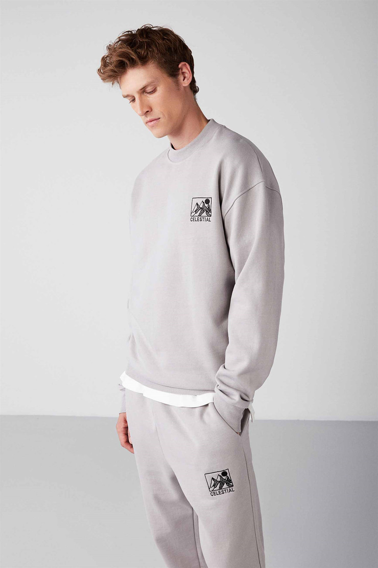 BENJI Örme Regular Açık Gri 2 Eşofman Takımı